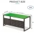 Import simple furniture tempered glass top metal frame small office desk item no 1002 from China
