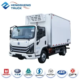 Small Refrigerated Truck for 4-6 Tons Cargo Transportation Foton Box Truck for Sale