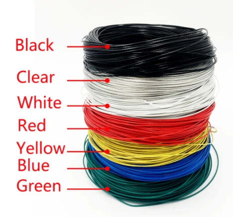 Smart Electronics~5 M/roll electrical cabel wires insulated colored electrical copper wire 0.5mm Electric cable 7 color