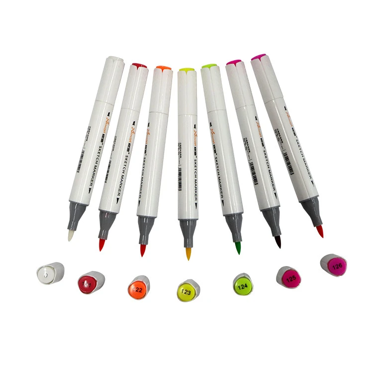 Soft Brush Markers Set Alcohol Based Sketch Marker Pen For Professional Drawing Art Supplies