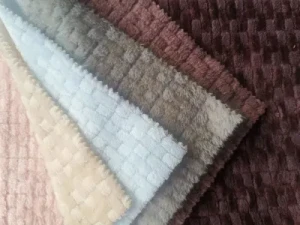 Soft Knit Jacquard Waffle Flannel for Blanket Solid Jacquard Fabric High Quality Cheap for Pajamas Polyester Super Soft Warm