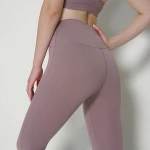 Soft Yoga Leggings Seamless Solid Color High Elastic Sportswear No Camel Toe Spandex Tight Workout Leggings For Ladies