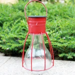 Solar net glass lantern lawn light led solar garden landscaping lamp