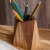 Import Solid wood color matching pen holder high-end exquisite storage box office desktop wooden pen holder from China