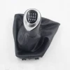 SONGYO car fiber titanium 5 6speed gear shift knob with leather boot custom