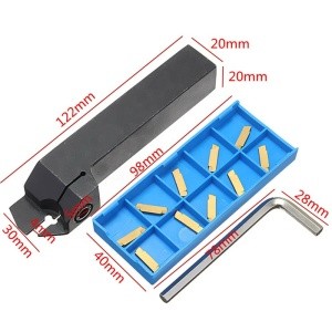 SoodtoolsMGEHR1212-2 Holder Boring Bar Turning Tool with 4pcs MGMN200 Carbide Inserts