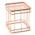 Import Square Shape Rose Gold Metal Wire Desktop Pencil Holder Pen Cup for Office School Home from China