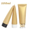 100 squeeze empty lotion tube gold Plastic Packaging Soft Tube For Cosmetic Face Wash Cosmetic Squeeze gold luxury lotion tube