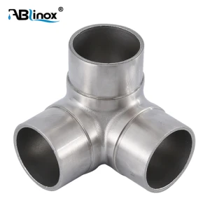 Stainless steel  90 Degree Corner Connectors  Square Tube Joint Handrail Railing Tube Joint Connector Elbow
