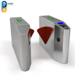 Stainless steel fingerprint access control card crowd control flap barrier