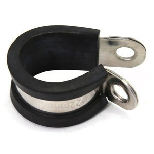 Stainless Steel Pipe Clips plastic EPDM rubber lined hose clamp