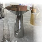 stainless steel rose gold round bar table for restaurant and wedding