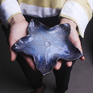 Starfish shaped snack dish seafood plate snack dish ceramic snack dish for restaurant