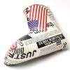 Stars and Stripes American Flag Putter Golf Club Head Covers Synthetic Leather Golf Blade Headcover
