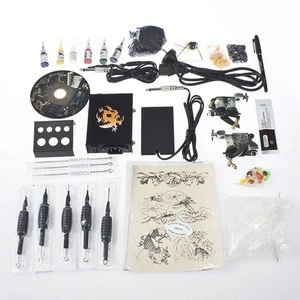 Starter Complete Tattoo Kit 2 Gun Supply Set Equipment Dunhuang Tattoo Machine Body Art