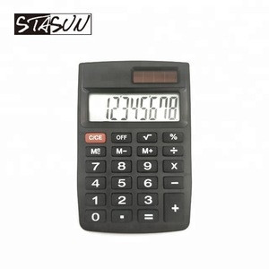 STASUN 8 Digit battery and solar dual power Plastic Mini pocket Calculator