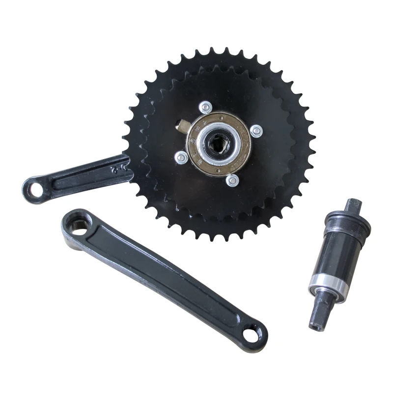 Steel Chainwheel Mountain Bicycle Crankset electric tricycle 4 hole without teeth freewheel