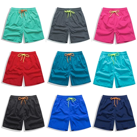 Summer Elastic Waist Custom Mens Running 100% Polyester Swim Mesh Beach Shorts For Men