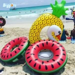 Summer Pool Floats Watermelon Swimming Ring Thick Inflatable Life Buoy Swim Ring