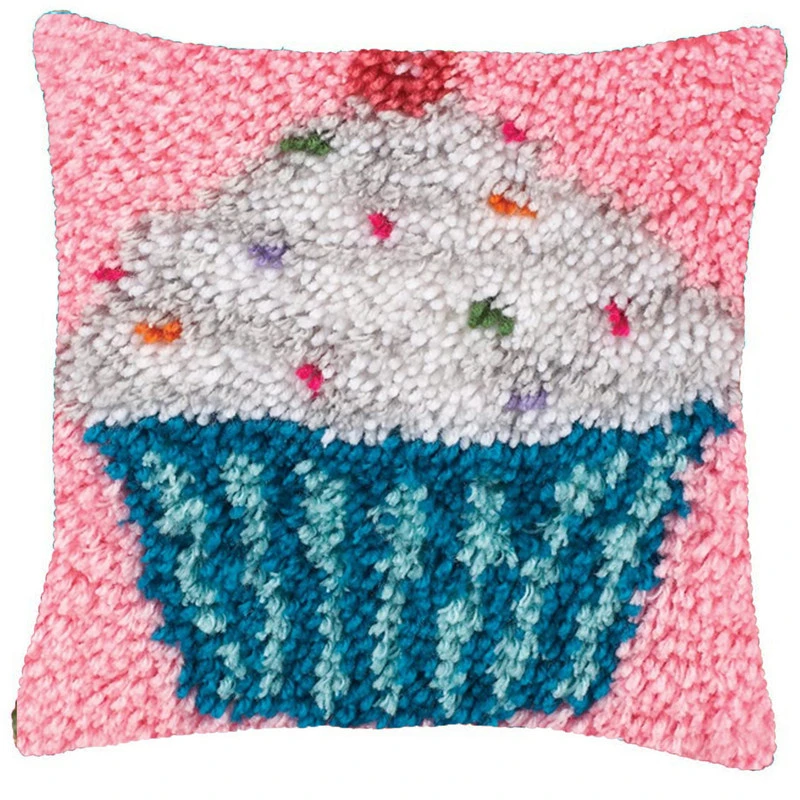 Sunflower horse panda love dolphins Carpet Embroidery Pillow Knoop Pakket Needlework Set Latch Hook Cushion Button Package Decor