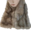Super Mink Fur Faux Fur Winter Short Light Brown Snood Soft Collar For Women