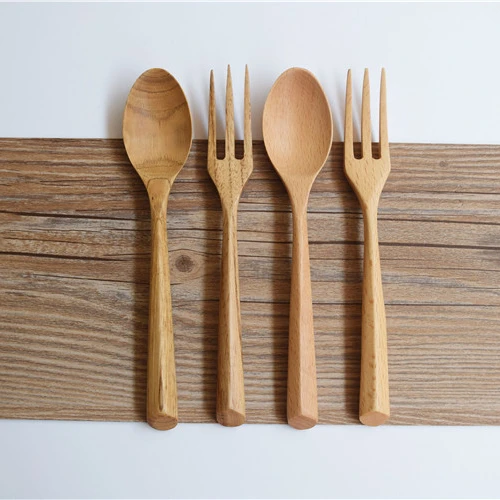 Super Seps Wooden Dessert Fork And Spoon Cutlery