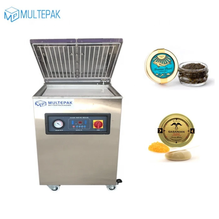 surgeon caviar vacuum sealer packing machine with tin cans and jars