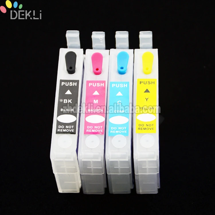 T502 Refillable ink cartridge for Epson WF 2860 WF 2860 Refill ink cartridge with Permanent Reset chip