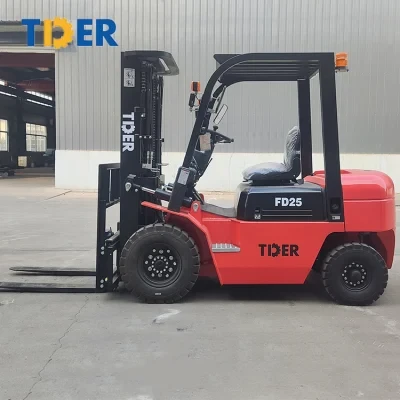 Tder China Widely Use 5000 Lbs Fd25 Cpcd25 2.5 Ton Diesel Forklift for Sale