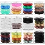 Telephone Line Hair Ring Girls Cord For Spiraled Wrist Coil Elastic Hair Bands Ties