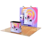 Tension Fabric Backdrops Trade Show Folding Booth 10X20Ft Backdrop Display Advertising Walls Aluminum Pipe Exhibition