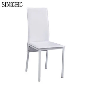 Tianjin Sinochic modern design home furniture dining chair stainless steel with chromed leg kitchen chairs