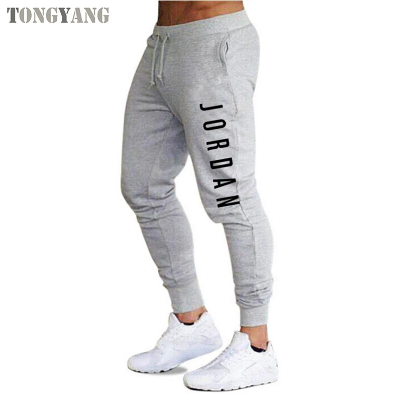 TONGYANG Men Casual JORDAN Track Pants Long Trousers Tracksuit Gym Sport Workout Joggers Solid Pockets Sweat Pants
