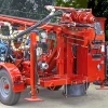 Trailer mounted water well and mining drilling rig and core drilling rig
