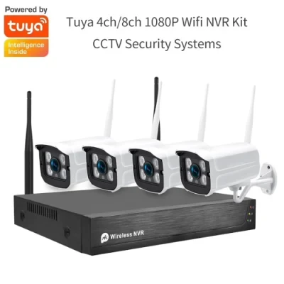 Tuya NVR 2MP Outdoor Waterproof WiFi IP Security Camera Audio Video Surveillance Kit