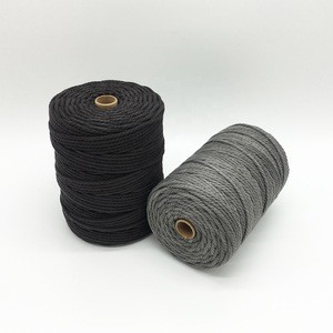 Twisted organic cotton rope 4mm