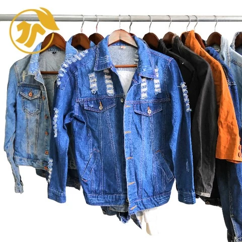 U-clothes factory cheap buy second hand used clothing of men/ladies jeans jacket AB