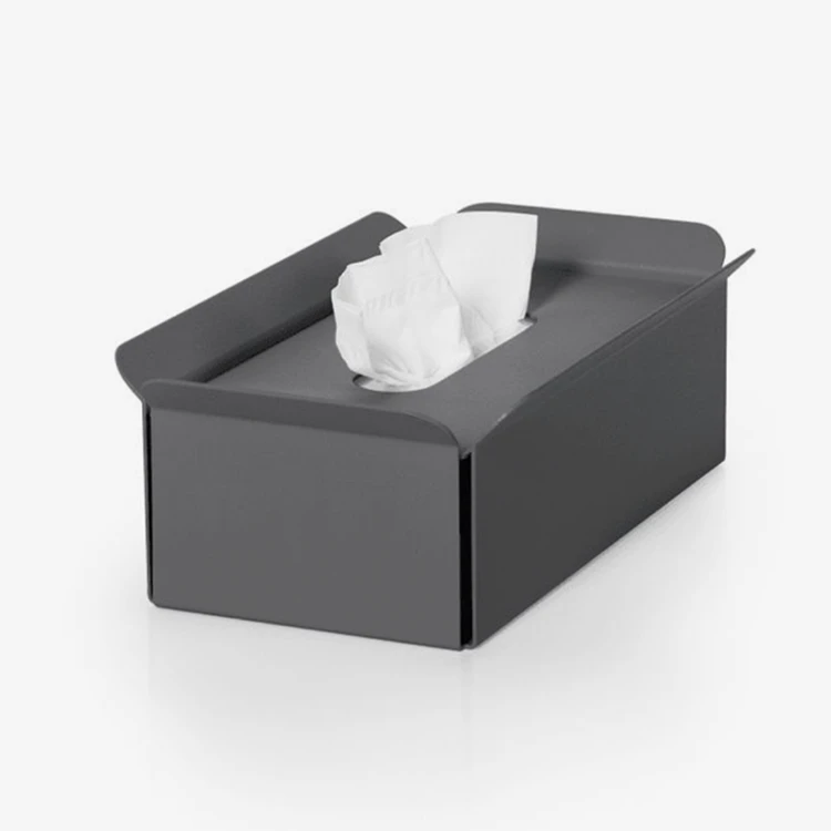 Unique design durable reliable black high quality hotel home paper holder tissue box