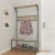 Import Unique metal wood front door coat rack with bench and shoe rack from China