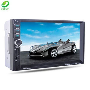 Universal 7 inch car audio player 2 din video Win CE USB FM MirrorLink touch screen GPS car navigation
