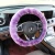 Universal Real Fur Sheepskin Car Furry Warm Pink Red Fluffy Fuzzy Steering Wheel Cover Set For Women Girl Brake Gear Cover Set