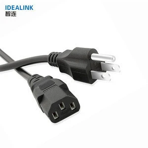 Universal Us 220V Copper Power Cable 3 Prong Laptop Ac Power Cord Plug Cable