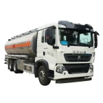 Used HOWO Automatic Heavy Rhd Oil Tank Transporter Trailer 3axle 8X4 35000L 30cbm Aluminum Alloy Chemical Liquid Tanker Truck