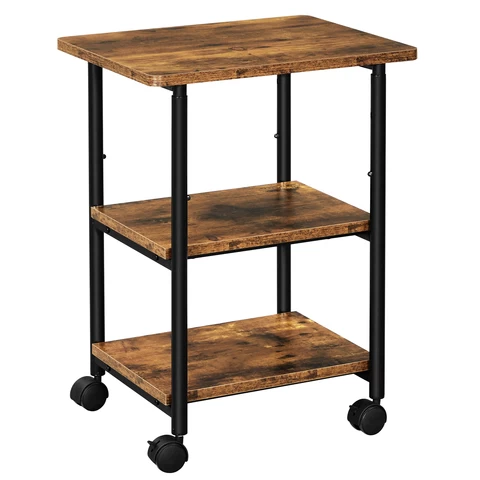 Buy Vasagle Industrial 3-tier Printer Table Trolley Cart With Wheels ...