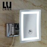 Wall vanity 2-side makeup led mirror with lights hotel bathroom luxury square magnifying mirror