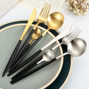 Wedding Cutipol Goa Flatware Sets,manufacturer Luxury Stainless Steel Matte Silver Black Gold cutlery set
