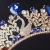 Import Wedding Hair Accessories Wholesale Fashion Gold Hair Jewelry Sapphire Crystal Wedding Bridal Tiara from China
