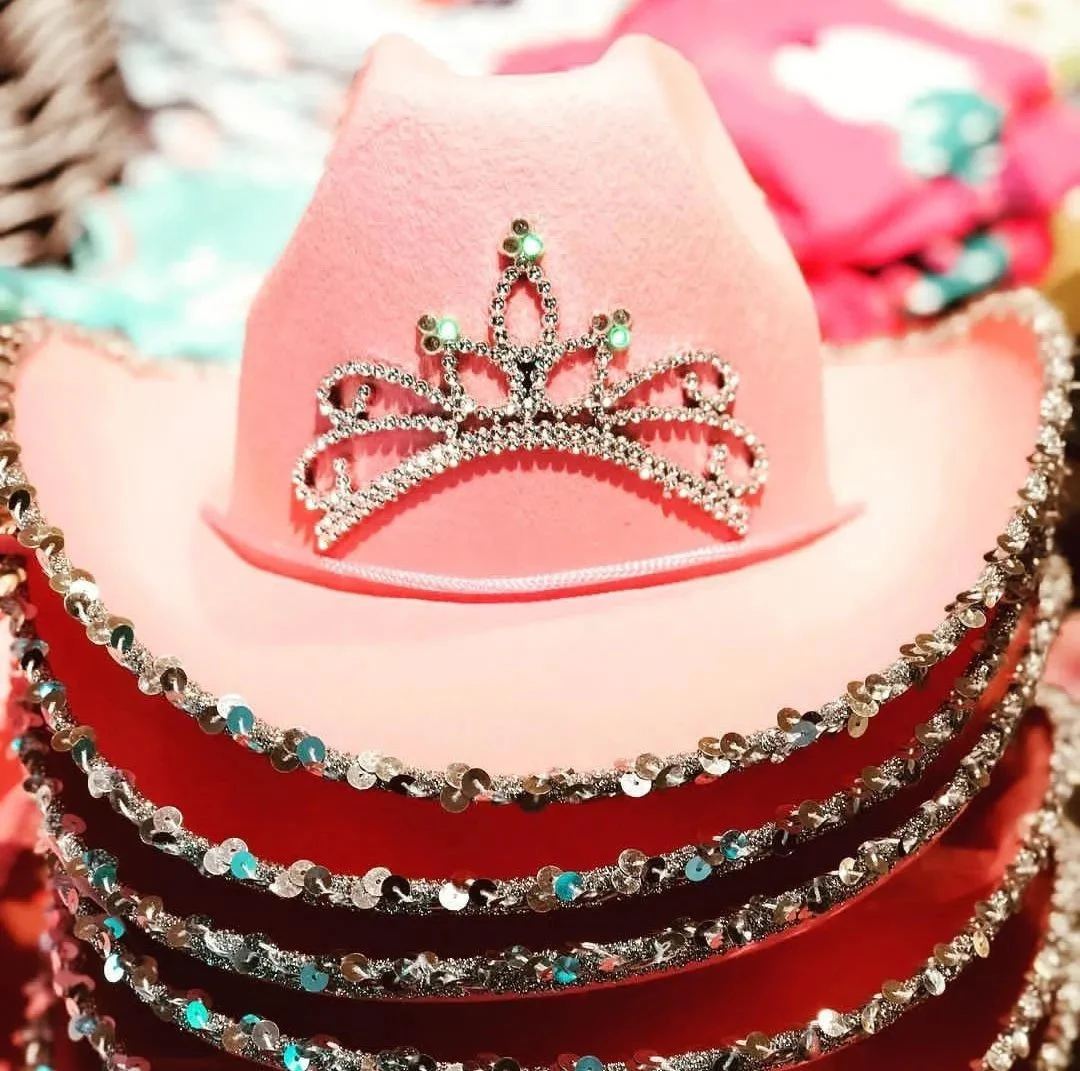 Western Style Women Girl Cowgirl Tiara Hat Pink Tiara Cowgirl Hat Cowboy Cap Holiday Costume Party Hat