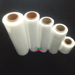 White/blue/black plastic raw material stretch film jumbo roll for machine wrapping