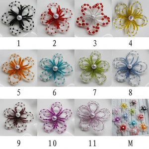 wholesale 55MM handmade crafts various colors acrylic beads beaded flower decoration